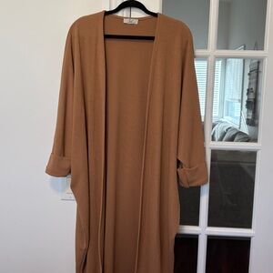 Koll Caramel Long Ribbed Duster